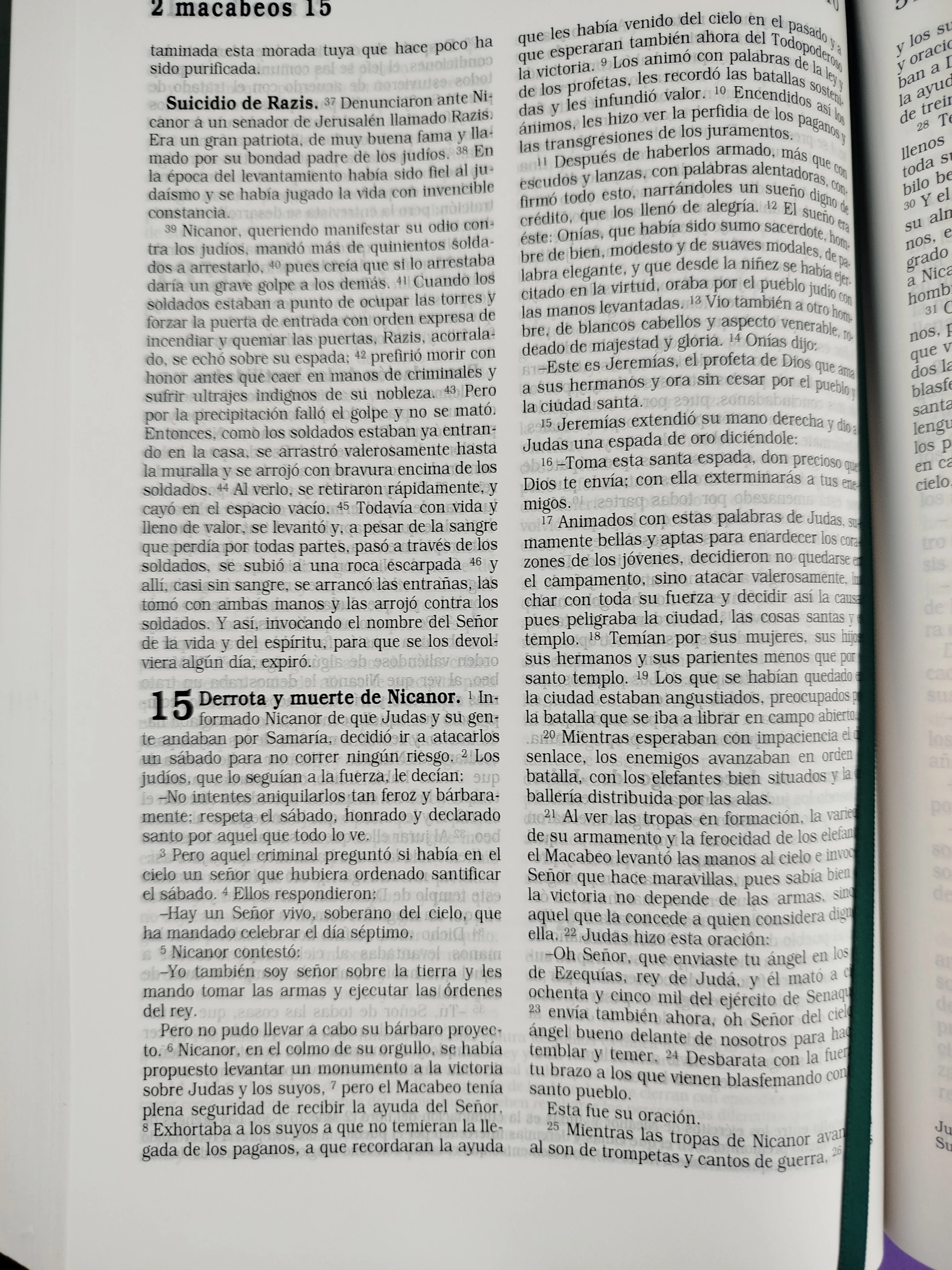 Biblia católica Letra grande verde - Image 3
