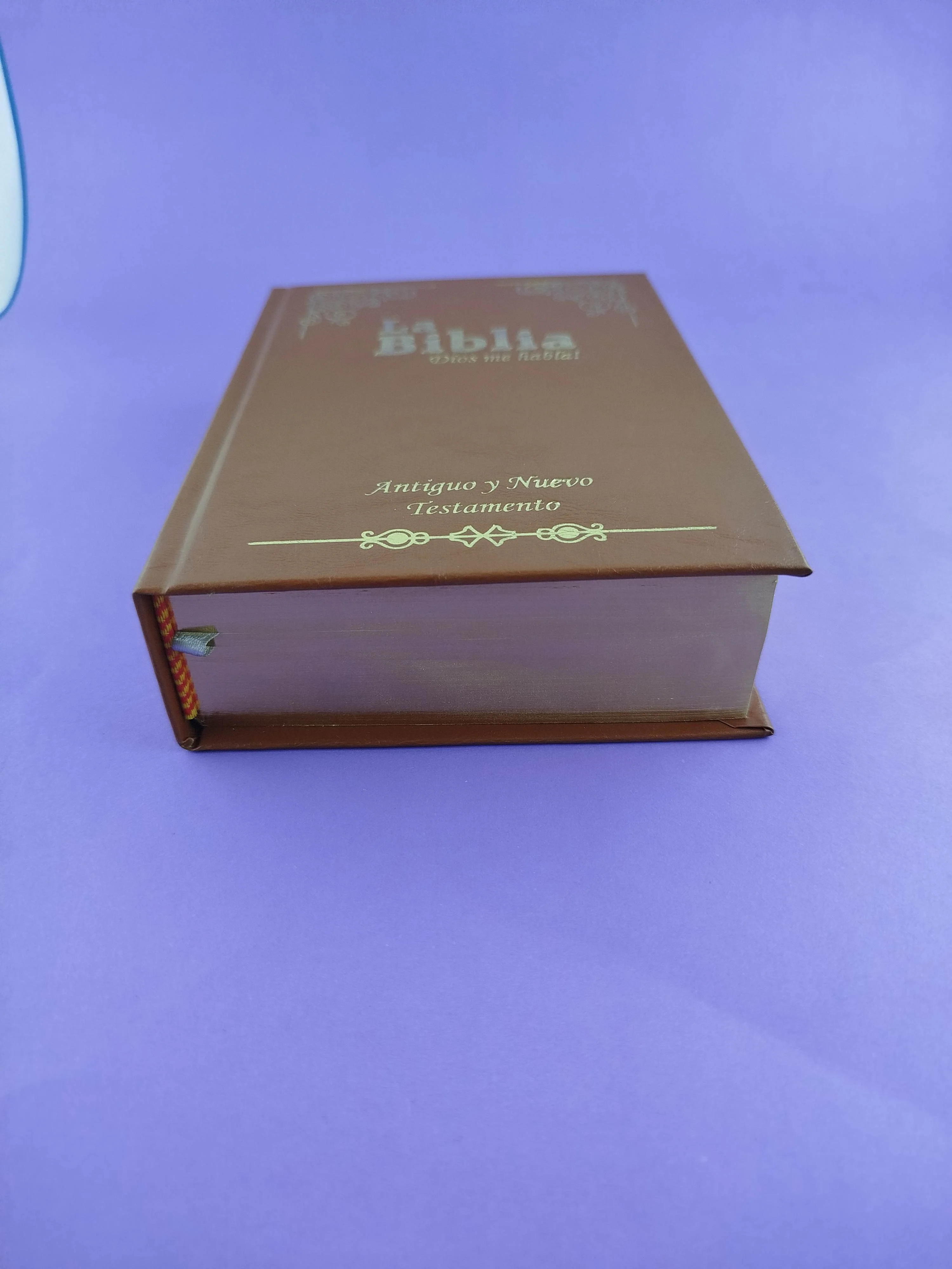 Biblia Dios me habla cafe claro tapa dura borde dorado incluye libros deuterocanónicos - Image 4