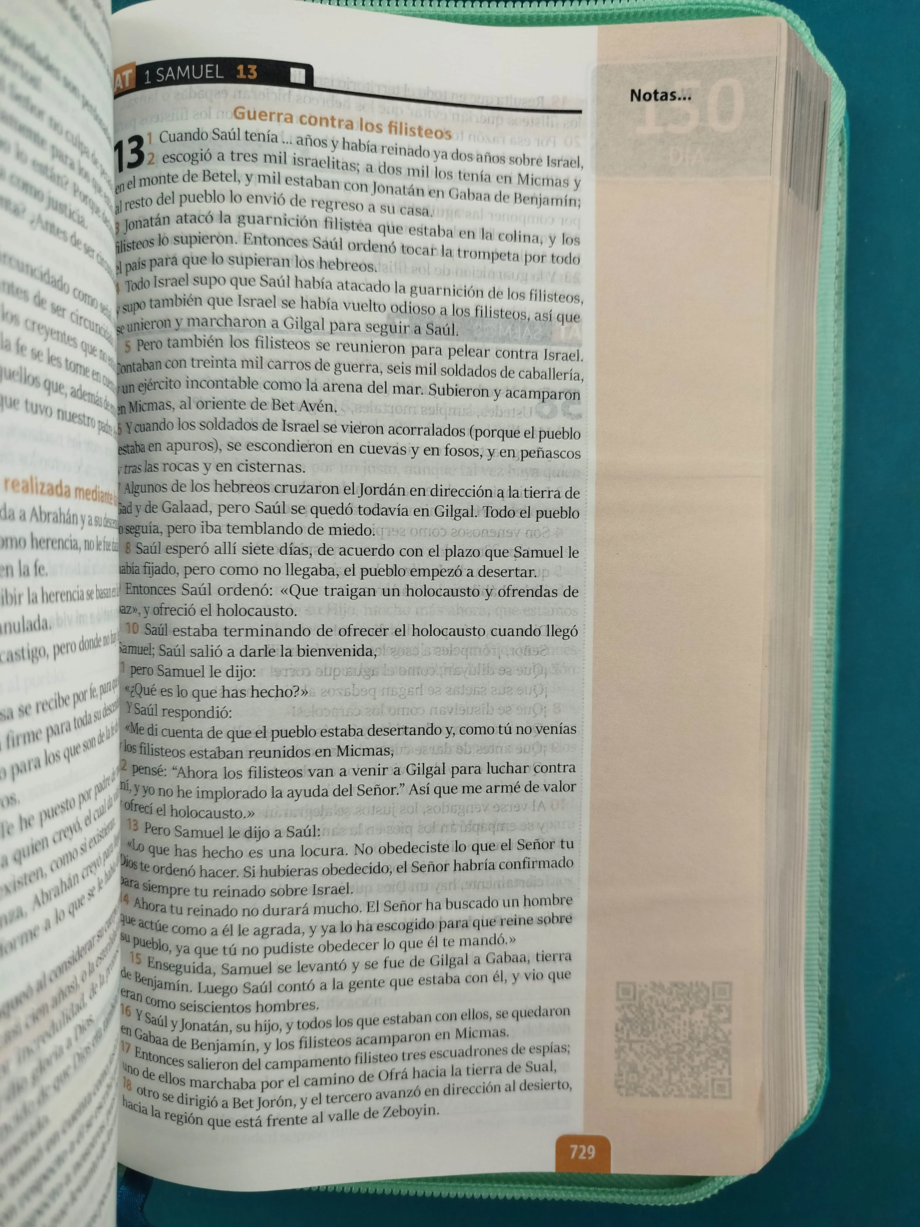 Biblia encuentro diario con Dios azul aguamarina QR - RVC - Image 3