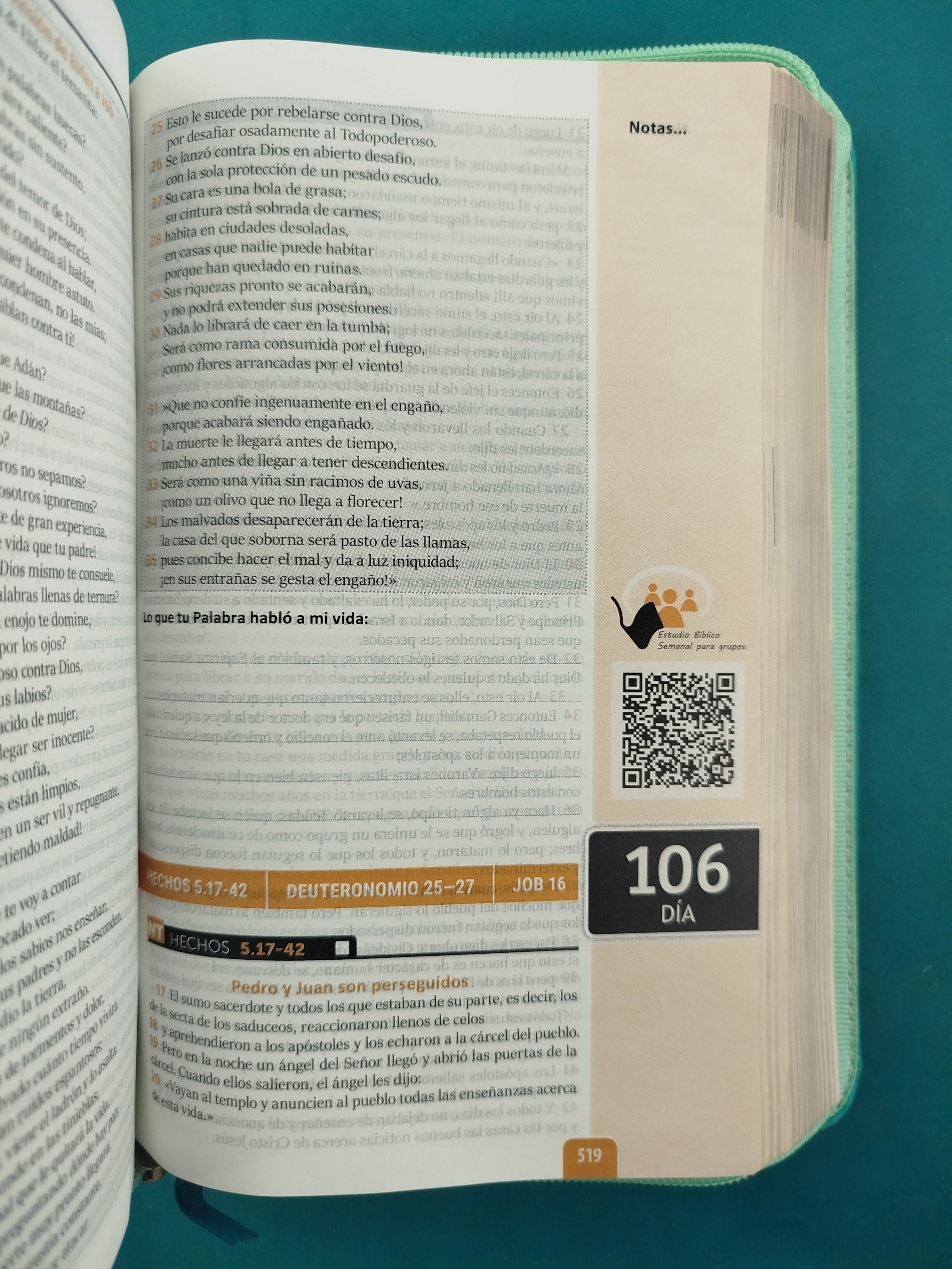 Biblia encuentro diario con Dios azul aguamarina QR - RVC - Image 4