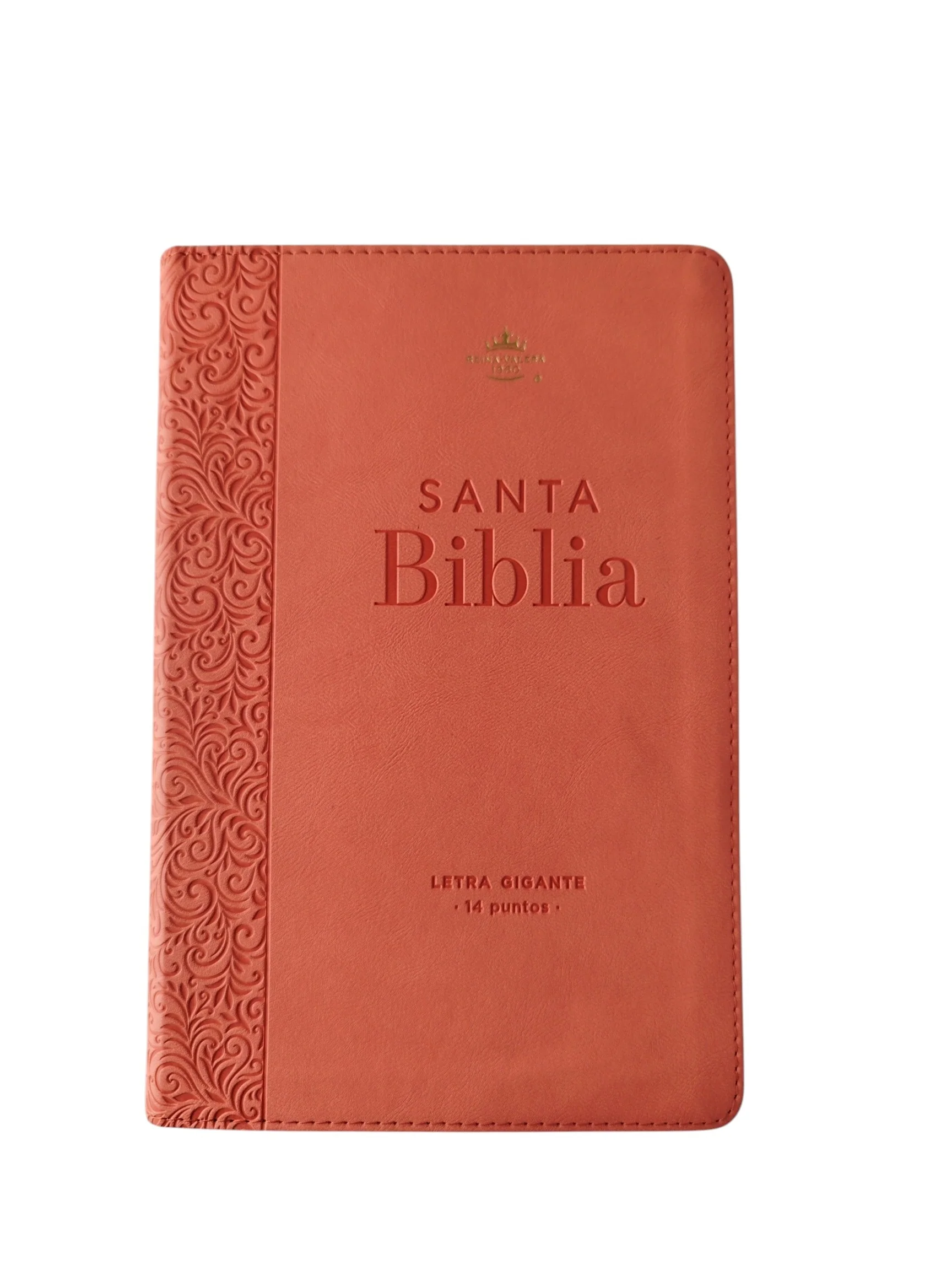 Biblia reina valera 1960 letra gigante coral borde dorado