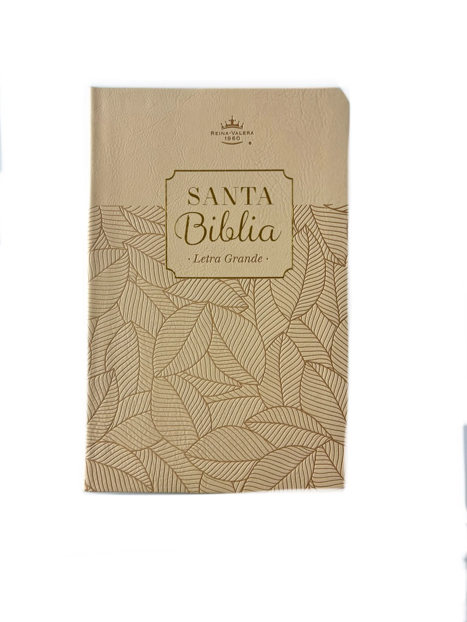 Biblia rvr 1960 beige-hojas sin cierre