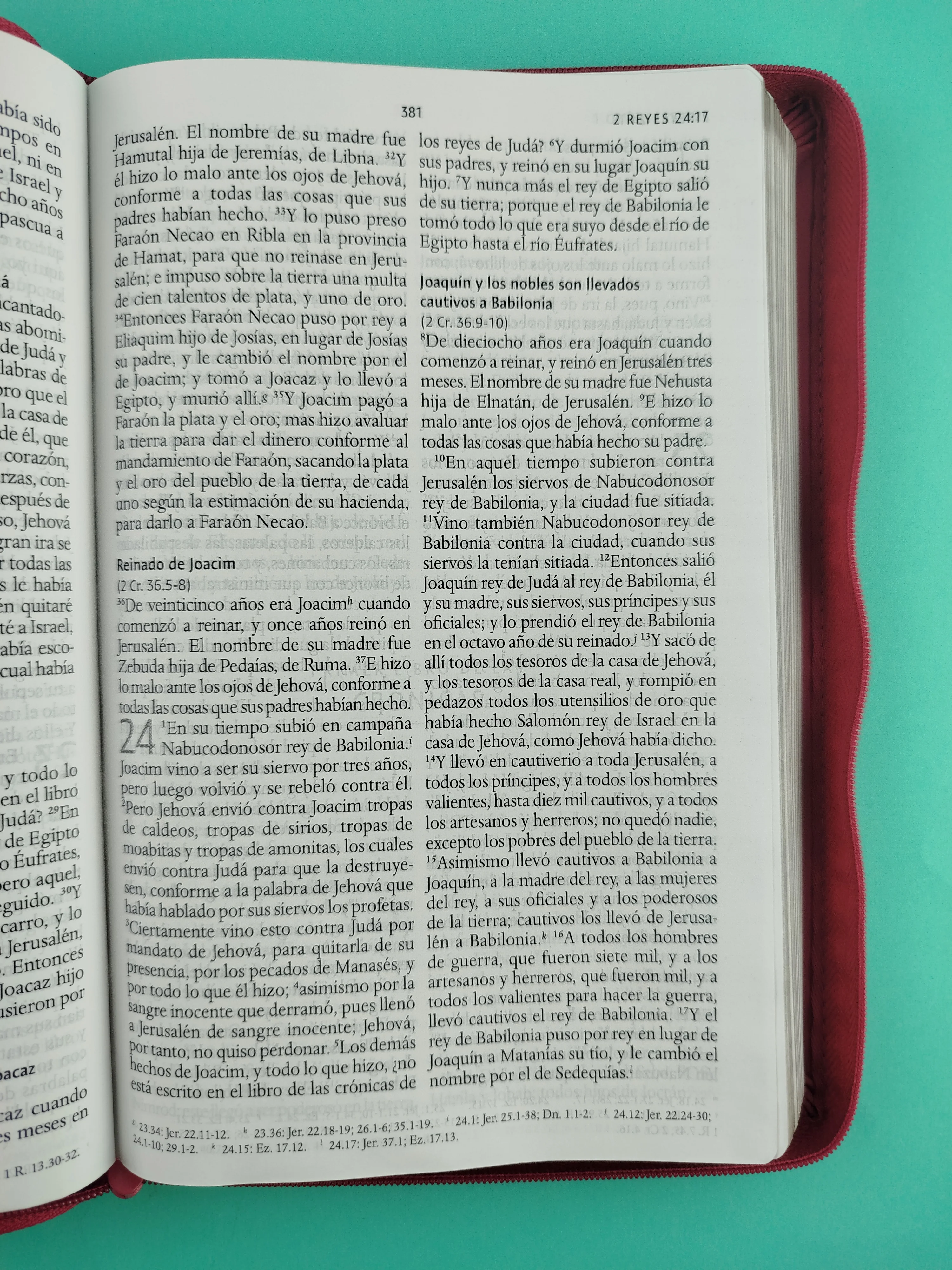 Biblia rvr 1960 letra grande tipo agenda fucsia con cierre e imágenes de la tierra santa tamaño manual - Image 4