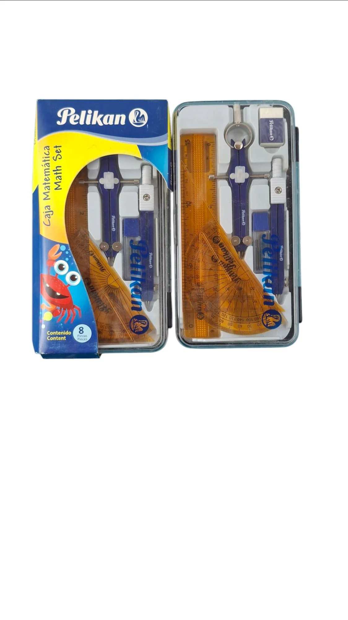 Caja matemática Pelikan cont. 8 piezas